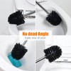 Ibergrif 4PCS Toilet Brushes Replacement, Stainless Steel Handle Toilet Brushes