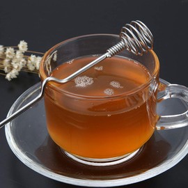 Lurrose Set of 3 Stainless Steel Long Handle Honey Stirrer