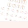 Chrome Press on Toenails‌ Short Square Fake Toe Nails with