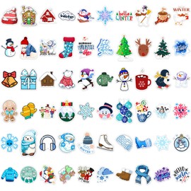 XZENTIRA, 103 PCS Winter Stickers for Kids, Snowflake Stickers for Water Bottles, Hello Winter Vinyl Waterproof Stickers for Laptop Skateboard Phone Penguin, Snowman Stickers for Kids Teens Girls