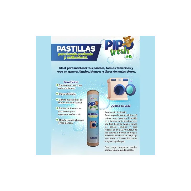 Pastillas Lavado Profundo Y Antibacterial Para Pañal De Tela