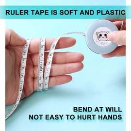 Andiker Measuring Tape for Body Retractable,Soft Cloth Sewing Tape for Tailors 2 M/80 Inch Ruler