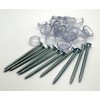 Corrugated Pan Head Roofing Screws with Strap Caps (25, Clear,