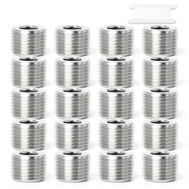 TAISHER 10 Pcs 304 Stainless Steel Internal Hex Thread Socket Pipe Plug Fitting 1/4" BSP Male, for Water Oill Air Gas