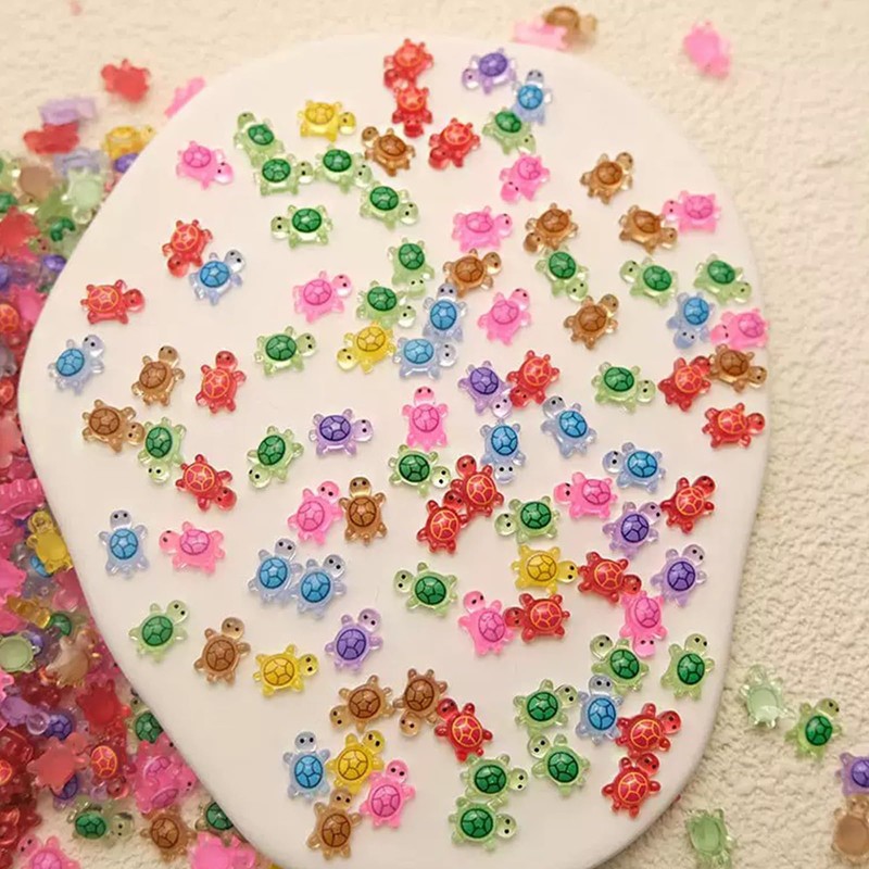 JYNVO 150 Mini Glow Turtles Cute Mini Resin Animals Funny