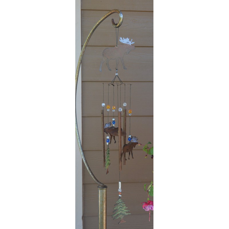 Sunset Vista Designs Wilderness Wonders Moose Wind Chime, 28-Inch Long