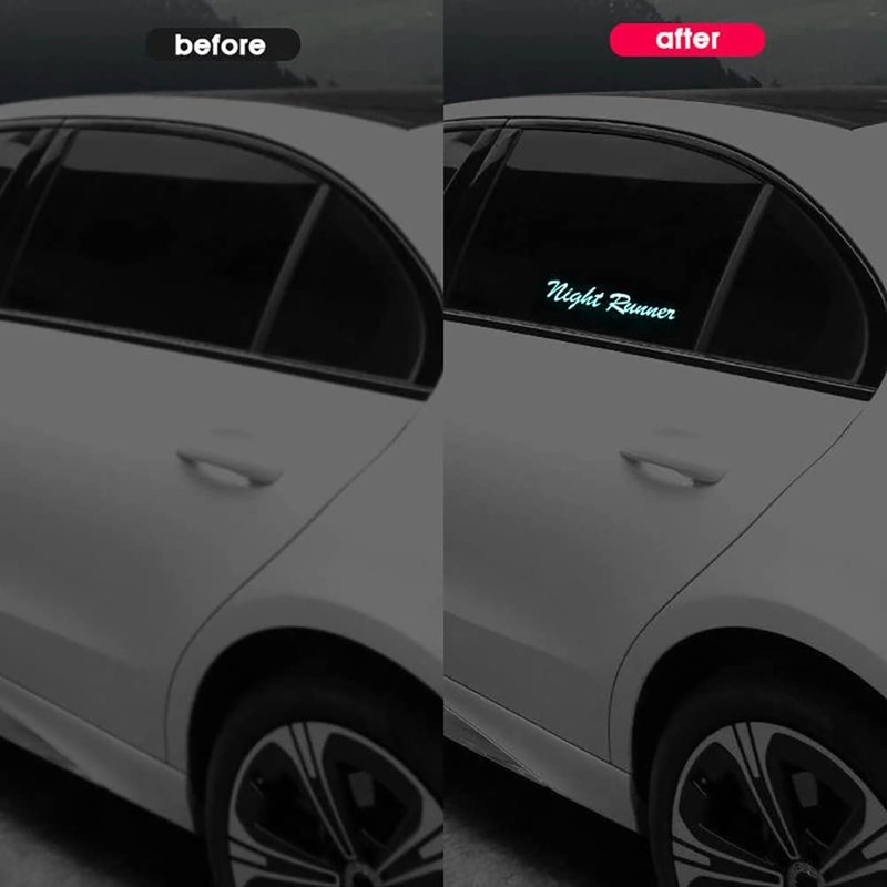 Windshield Night Runner Car LED Light Window Stickers for JDM
