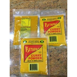BetaPac 100% Jamaican Curry Powder Seasoning BetaPac 3.88oz(110 Grams) Packet