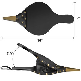 AMAGABELI GARDEN & HOME Fireplace Bellows 16"x 7" Large Wood Air Blower Cast Nozzle for Outdoor Camping BBQ Grill Chimney Hand Bellow Pump Pit Barbeque Fire Tools Accessories (Black)