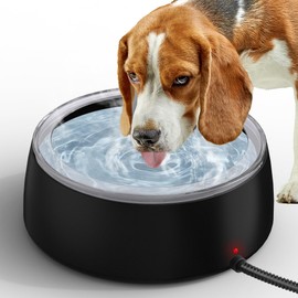 Newget Heated Water Dish, Outdoor Pet Water Bowl for Dogs, Cats & Rabbits, Chew Resistant Cord, Smart Heated Bowl