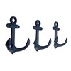 Wowser Nautical Cast Iron Ship Anchor Wall Hooks, 6 Inches,