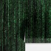 Computer Matrix Style Lines of Code Wall Mural. Green and