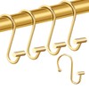 Gracelife Shower Curtain Hooks,Set of 12 Rust Resistant Metal Shower