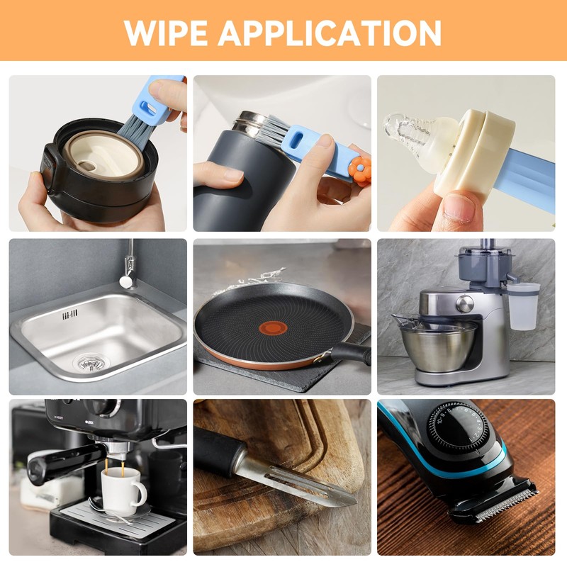 3 in 1 Cup Lid Gap Cleaning Brush Set, Multifunctional