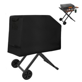 Griddle Cover for Blackstone 22" On The Go Scissor-Leg Griddle w/Hood and Stand, 600D Waterproof Heavy Duty Cover for Blackstone 1935 1891 1939 Cart Griddle, Outdoor BBQ Grilling Accessory