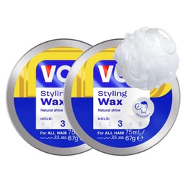 Think Outside the Gift Hair Wax Bundle with Vo5 Styling Wax 75ml (Pack of 2) with Shower Puff – Men’s Grooming Gift Set
