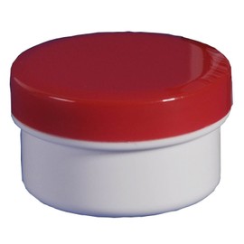 10 Cream Pots with Lid Screw Cap 6 ml Red + 1 Transparent Bag