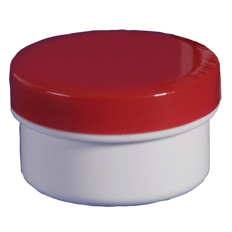 10 Cream Pots with Lid Screw Cap 6 ml Red + 1 Transparent
