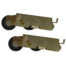 G.A.S Hardware Sliding Door Tandem Roller Assembly Steel Ball Bearing C-Tab 1-1/4 in. | Roller Replacement for Patio Glass Door | Fix and Repair Sliding Door Roller Wheels (DR-261) (Pack of 2)