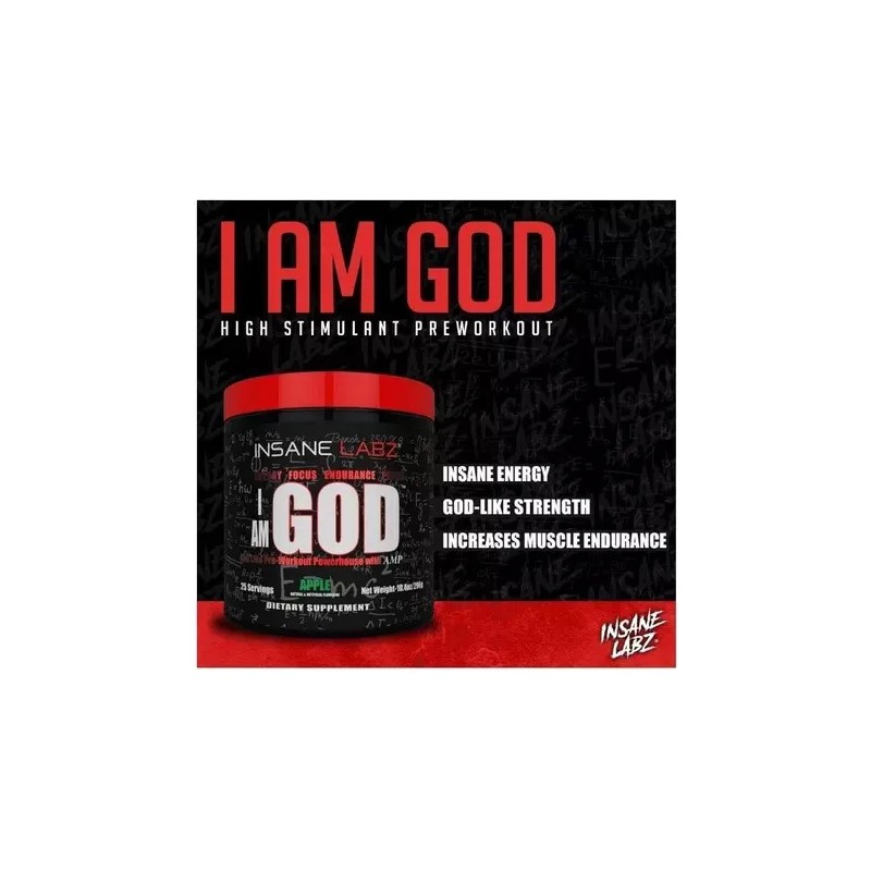 Pre Entreno I Am God Insane Labz 25 Servicios