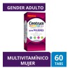 Frasco Multivitamínico Centrum Mujer con Vitamina C Vitamina E Calcio Hierro y Retinol 60 Tabletas Sin sabor