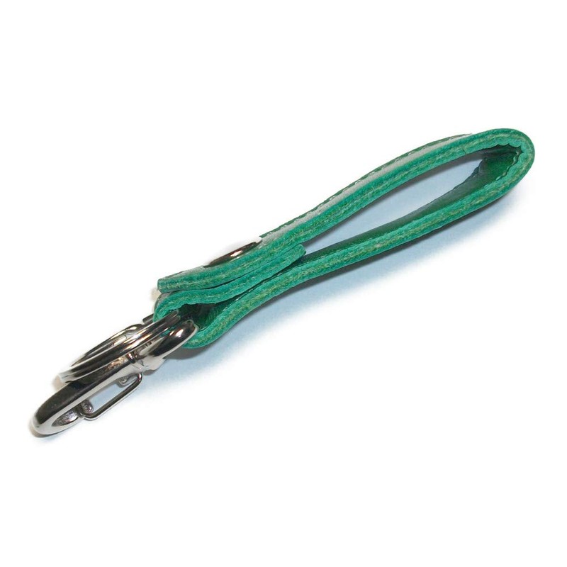 Leather Workshop Satou Key Ring, Genuine Leather, Belt Loop, Nickel,