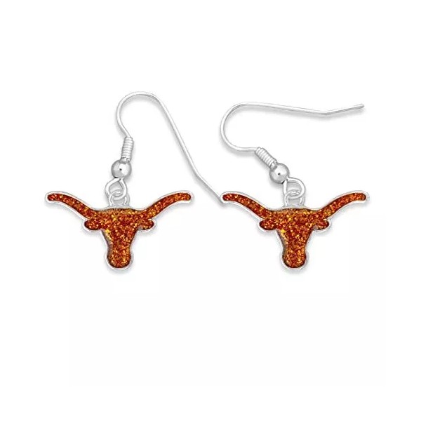 From the Heart 43345 Texas Glitter Logo Earrings