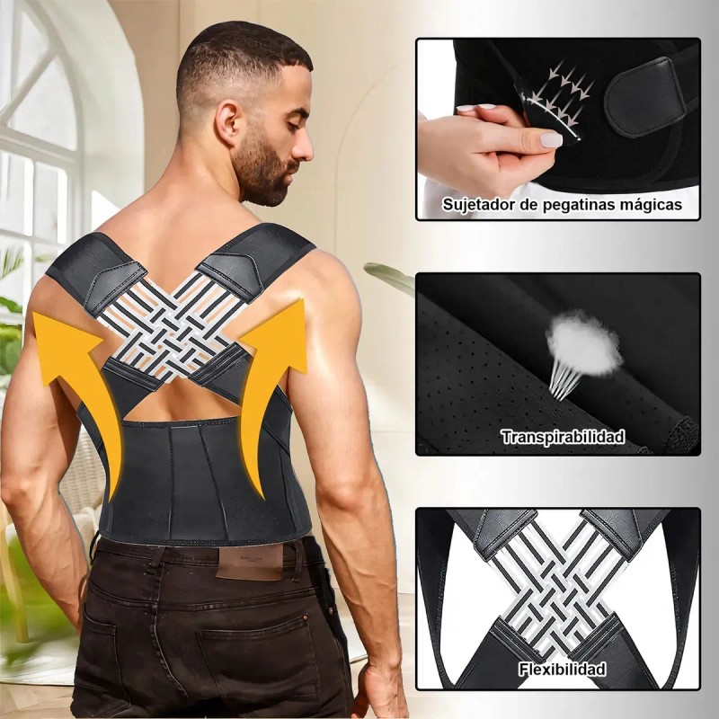 Faja Ortopdica Correctora De Postura Unisex Calidad Premium