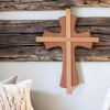 Kaltner Präsente Geschenkidee - Wandkreuz Echtes Holz Buche Kreuz Kruzifix
