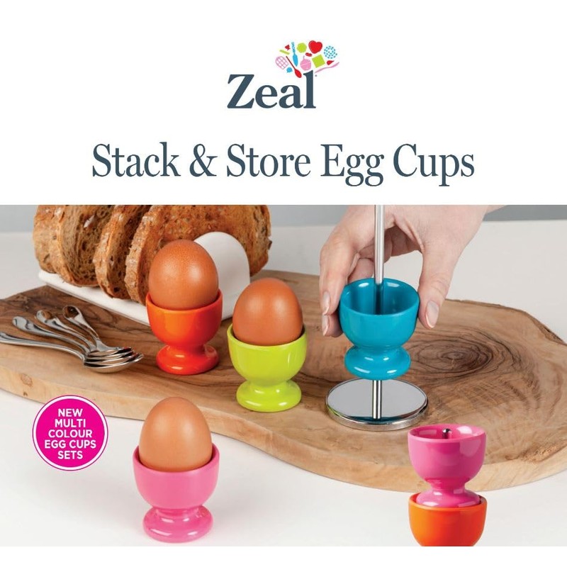 Zeal G277RLATX Egg Cups, Melamine, Bright Mix