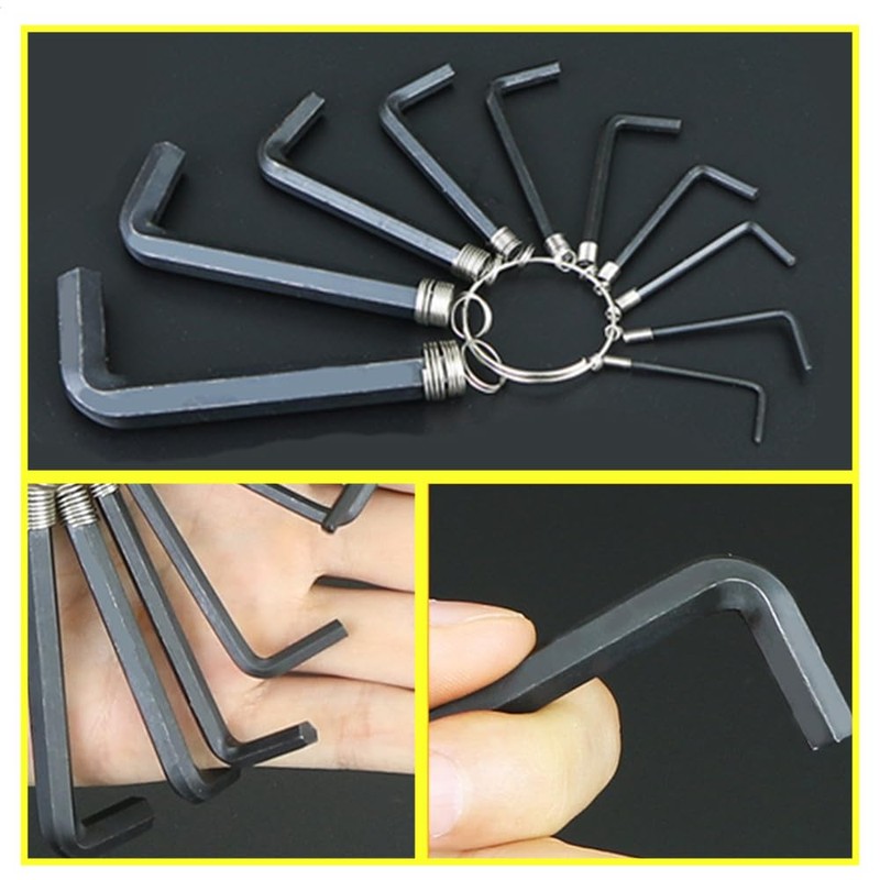Wanfoou 10 PCS Allen Wrench Hex Key Set, Metric Convenient