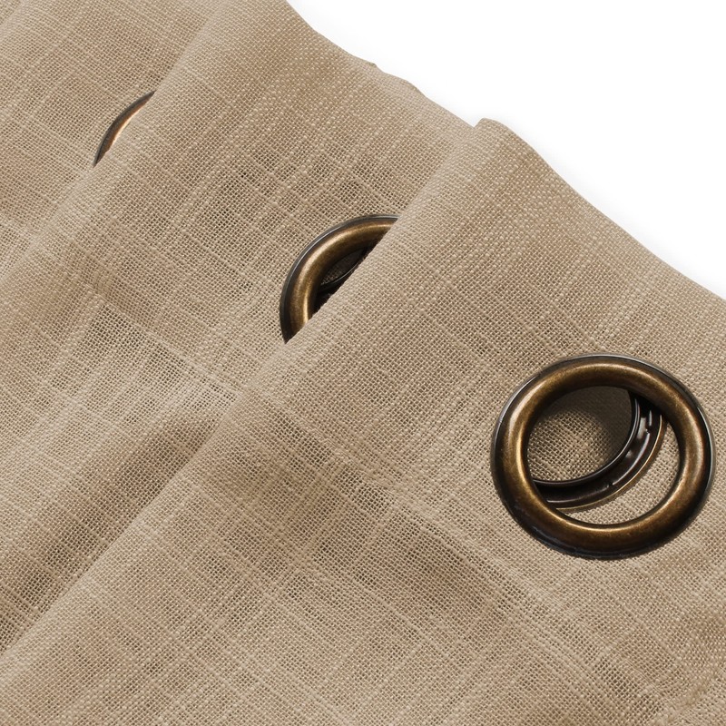 Palma Linen Textured Semi Sheer Curtains for Living Room 96