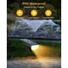 Solar Spot Lights Outdoor Waterproof, 3 Lighting Modes Solar Landscape
