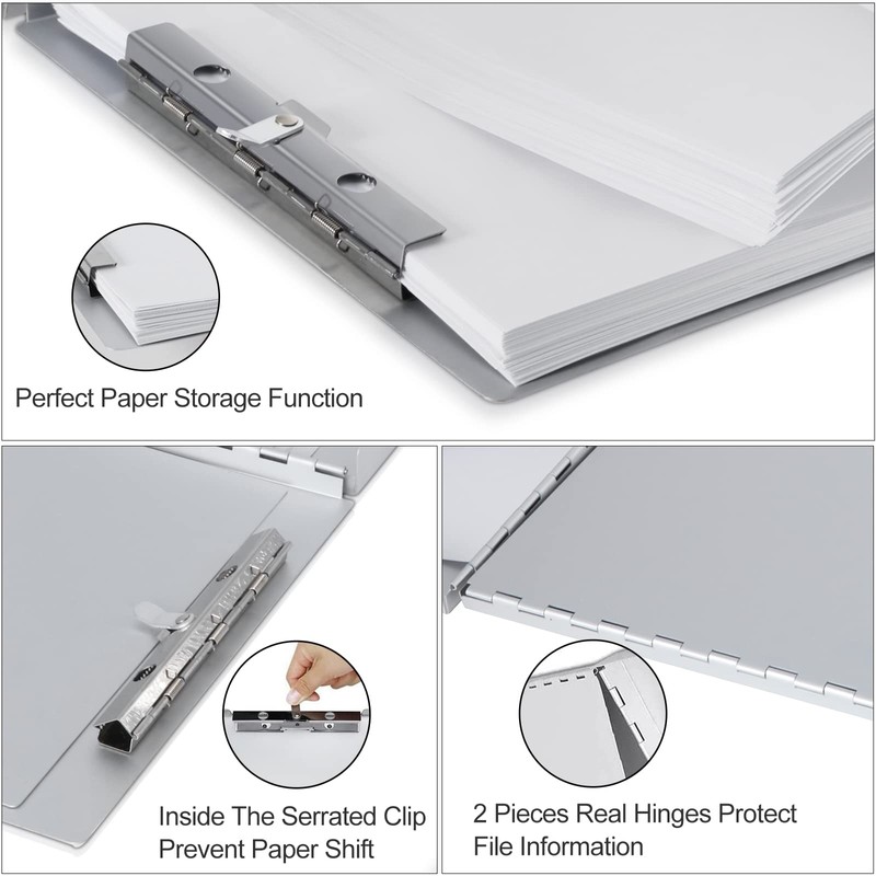 Sunnyclip Aluminum Clipboard with Storage (Letter Size), Metal Recycle Form