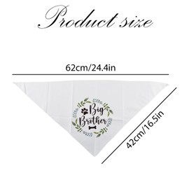 Bojueshaw Big Brother Floral Dog Bandana,Gender Reveal Photo Prop,Cotton Triangle Pet Scarf for Pregnancy Announcements,Pet Lovers Gifts