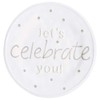 Mud Pie Celebrate You Dinner Plate, White, 11 1/2" dia