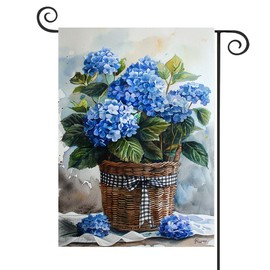 YBTLhome Hydrangeas Garden Flags Spring And Summer Garden Flag 12x18" Seasonal Home Decor, Outdoor Decor, Yard Decor, Garden Decorations, Double Sided Flag, No Flag Pole