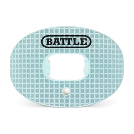 Battle Sports 3D Diamond Oxygen Football Mouthguard - Superior Airflow & Better Performance, Maximum Protection & Breathability Football Mouthpiece, Works with Braces (Teal)