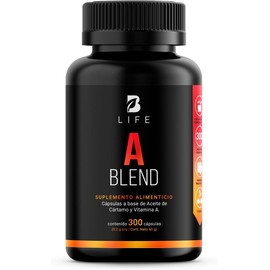 Vitamina A - 300 Cápsulas Blandas | 1000 mcg por Porción | Suplemento Vegano con Aceite de Cártamo | B Life Company