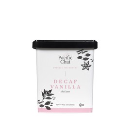 Pacific Chai Decaf Vanilla Chai Latte, Instant Powered Dry Chai Tea Latte Beverage Mix, Gluten Free, Kosher, 9 Ounce (Pack of 6)