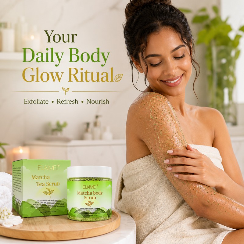 Matcha Turmeric Body Scrub for Exfoliating – Himalayan Salt Polish