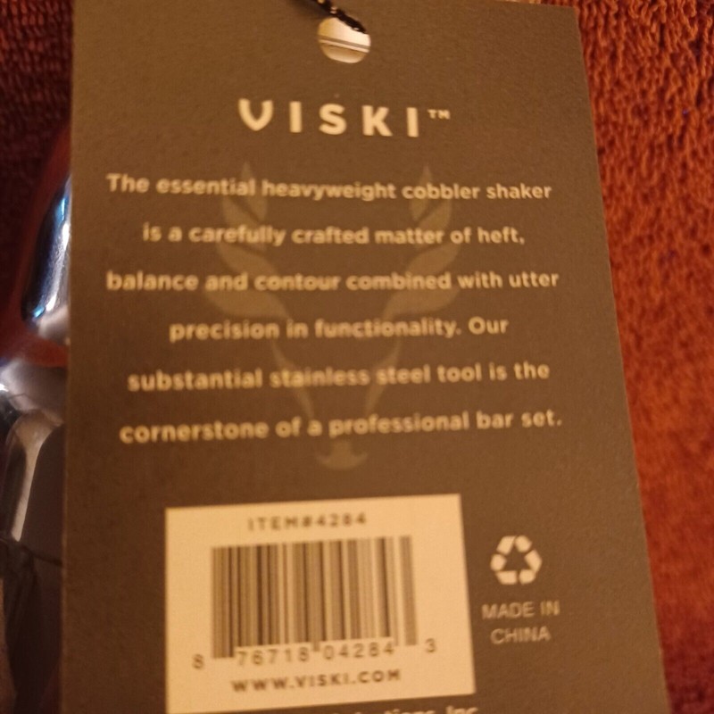 Viski Heavy Duty Stainless Steel Cocktail Shaker