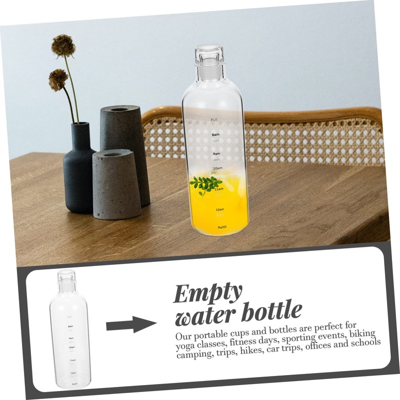 Mipcase Large Capacity Transparent Plastic Water Bottle with Scale Leak