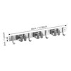 2pcs 304 Stainless Steel Broom Holder 3 Racks 4 Hooks