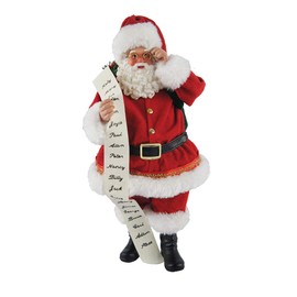 Santa's Workshop 10" Traditional List Santa, RED