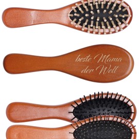 andSmile.de Hair Brush 17 cm Beste Mama der Welt with Light Bristles