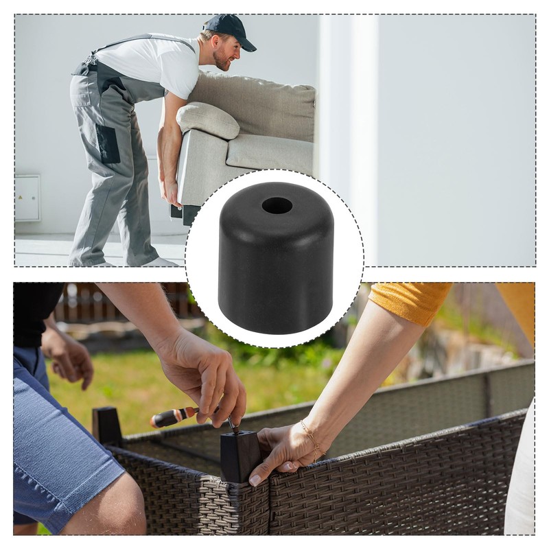 sourcing map Furniture Feet, 2"x 2" Round Plastic Furniture Legs
