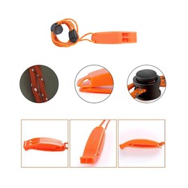Emergency Whistles, Wanfoou 6 PCS Safety Emergency Survival Whistle with Lanyard,Equipped with a New Anti Loss Clip Outdoor Lifesaving Dual Frequency Whistle,for Camping, Climbing, Kayaking