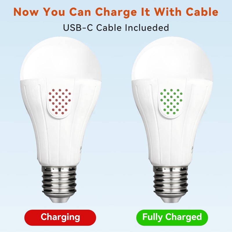 Neporal MagicGlow Rechargeable Light Bulbs with Remote, 3 Colors Shift