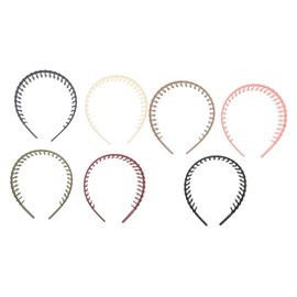 SAFIGLE 7pcs Non Slip Face Washing Hair Bands with Teeth Wavy Plastic Headbands for Women Men Teens Firm Grip Hair Accessories for Skincare and Daily Use